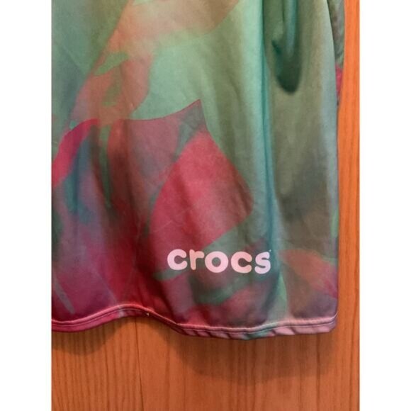 Summer Of Crocs Tie-Dye Short Sleeve T-Shirt Large Multicolor Polyester - Picture 12 of 12